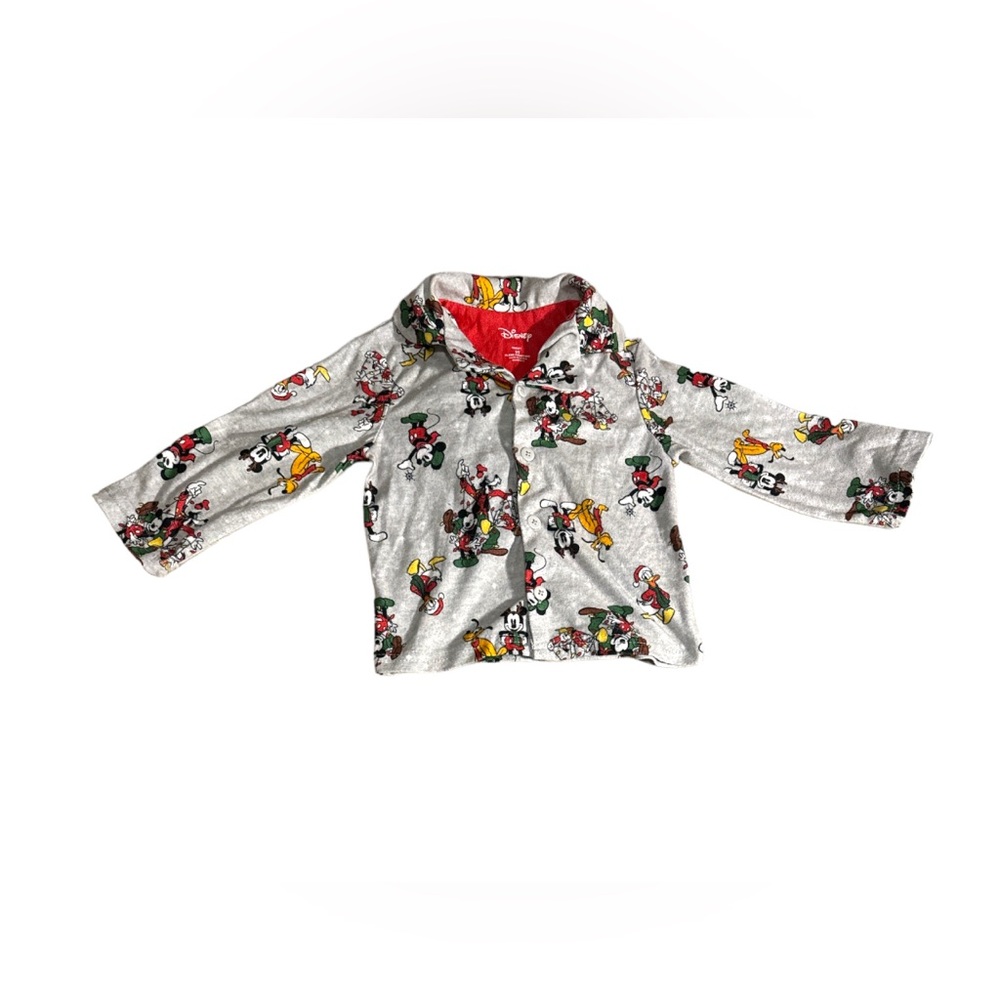 3 FOR $10 DISNEY 3T Polyester Button Front Long Sleeve Pajama Top